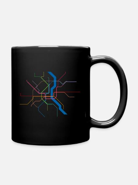 Subway Cologne (dunkel) - Tasse einfarbig - Schwarz