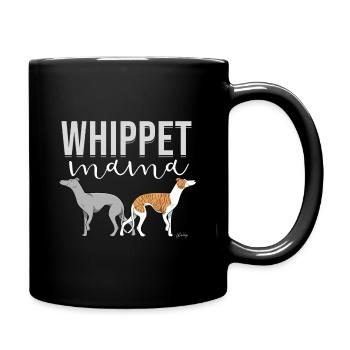 Whippet Mom - Tasse einfarbig - Schwarz - Rechts