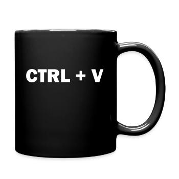CTRL + V - Tasse einfarbig - Schwarz - Rechts