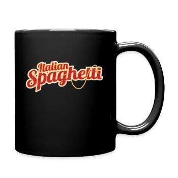 Italienische Spaghetti - Tasse einfarbig - Schwarz - Rechts