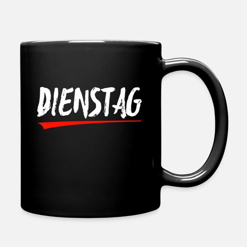 Dienstag - Tasse einfarbig - Schwarz
