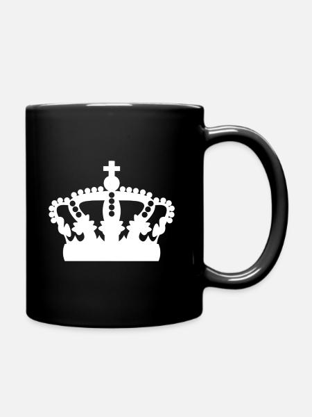 Krone - Tasse einfarbig - Schwarz