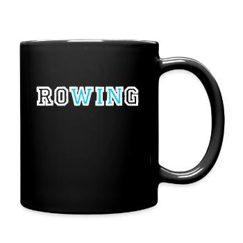 Row Rowing Rudern Ruder Sport Aviron Win - Tasse einfarbig - Schwarz - Rechts