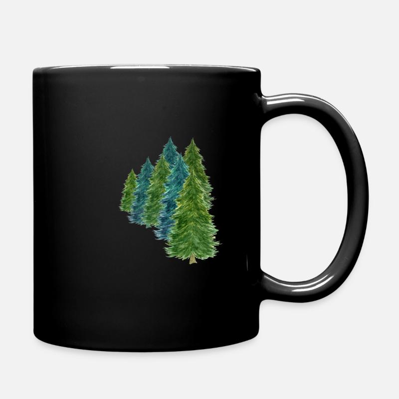 Forêt de sapins - Mug uni - noir