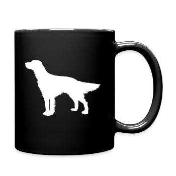 Setter Hunderasse - Tasse einfarbig - Schwarz - Rechts