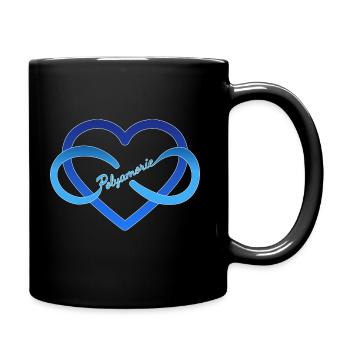 Polyherz Polyamorie - Tasse einfarbig - Schwarz - Rechts
