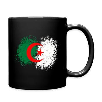Flagge Algeriens - Tasse einfarbig - Schwarz - Rechts