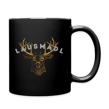 Lausmadl dunkle Shirts - Tasse einfarbig - Schwarz - Rechts