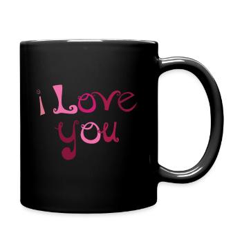 Ich liebe dich - Full Colour Mug - black - Right