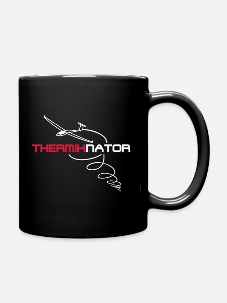 thermiknator glider funny glider pilot - Full Colour Mug - black
