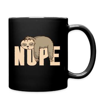 Non paresseux - Mug uni - noir - Droite