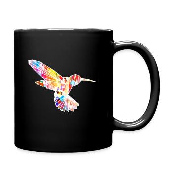 Hummingbird Mosaic - Full Colour Mug - black - Right