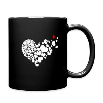 Coeur de coeur - Mug uni - noir - Droite