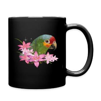 amazone à sourcils rouges - Mug uni - noir - Droite