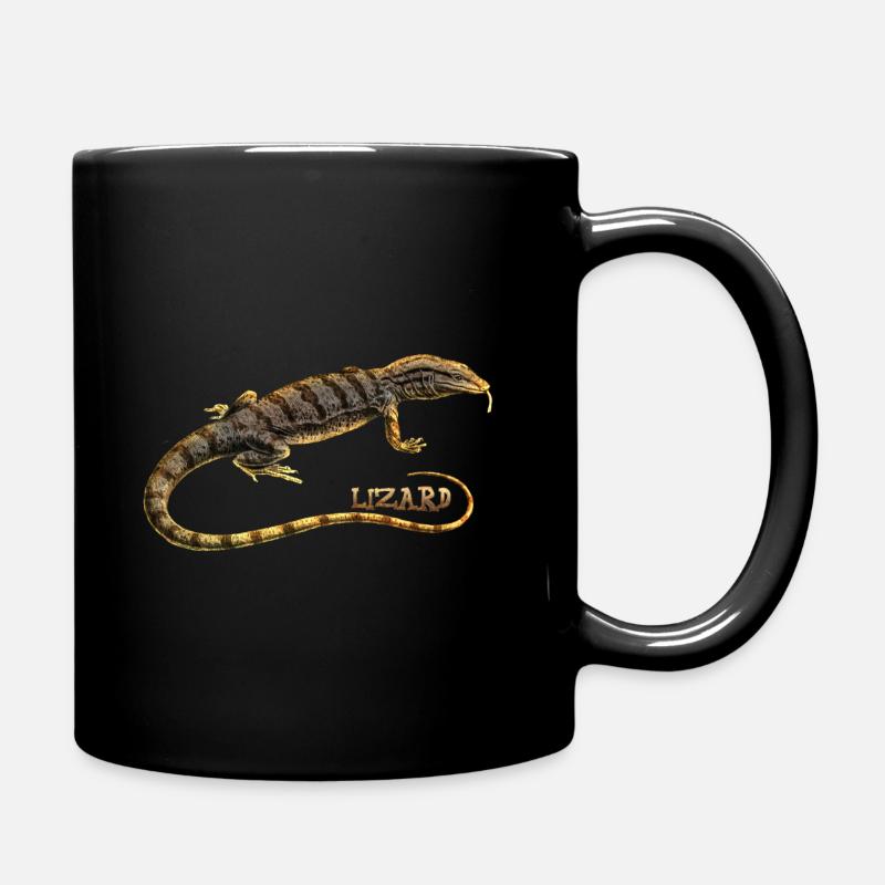 T-shirt lézard - Mug uni - noir