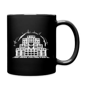 Freie Musik für freie Leute - Tasse einfarbig - Schwarz - Rechts