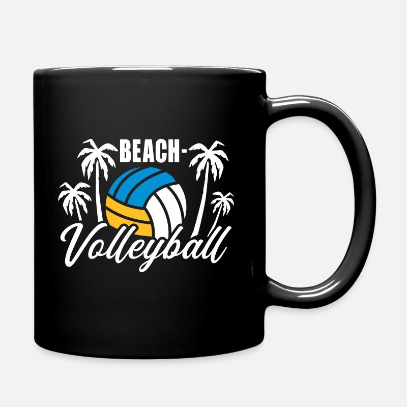 Beachvolleyball - Tasse einfarbig - Schwarz