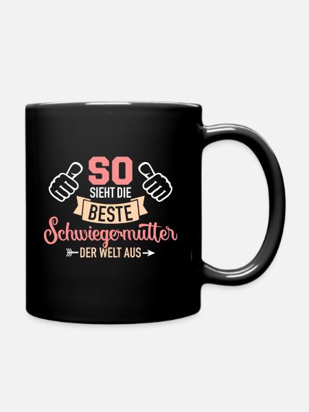 Schwiegermutter - Tasse einfarbig - Schwarz
