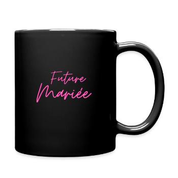 zukünftige Braut - Tasse einfarbig - Schwarz - Rechts