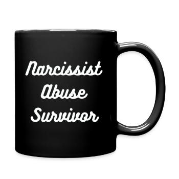 Narcissist Abuse Survivor - Tasse einfarbig - Schwarz - Rechts
