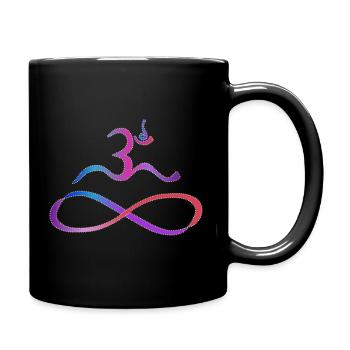 Aum avec contour léger lemniscate - Mug uni - noir - Droite
