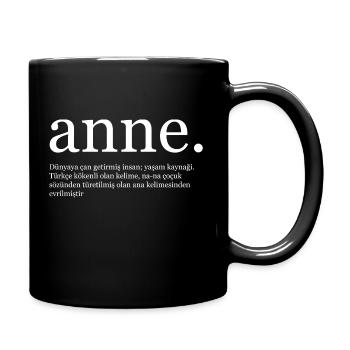 Anne Mutter Lügat Bedeutung alttürkisch Geschenk - Tasse einfarbig - Schwarz - Rechts