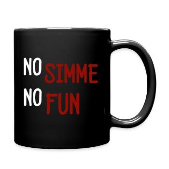 No Simme No Fun Lustiger Simson Spruch - Tasse einfarbig - Schwarz - Rechts