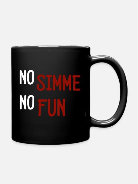 No Simme No Fun Lustiger Simson Spruch - Tasse einfarbig - Schwarz