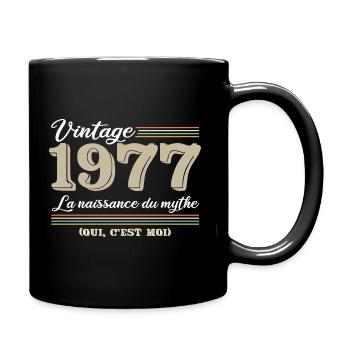 1977 année de naissance et cadeau d'anniversaire - Mug uni - noir - Droite