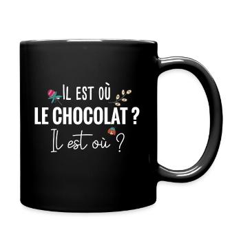 Chocolat Paques Humour Chocolatier Noel Gourmand - Mug uni - noir - Droite