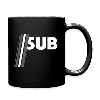 SUB Hankycode Fetisch - Tasse einfarbig - Schwarz - Rechts