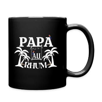 PAPA AU RHUM idée cadeau citation humour - Mug uni - noir - Droite