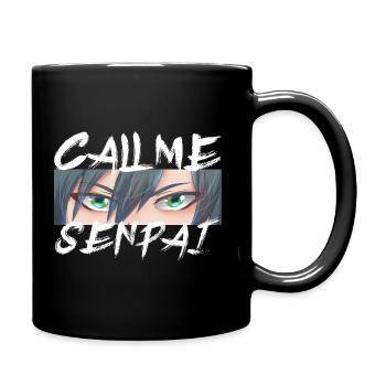 Call Me Senpai - Anime Manga - Full Colour Mug - black - Right