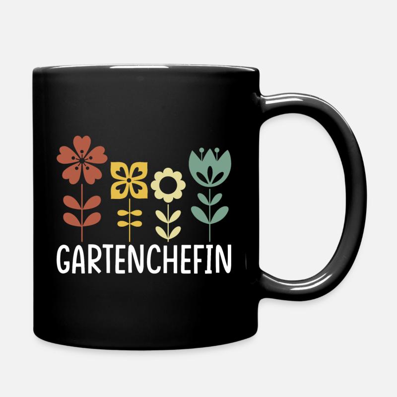 Garten Gartenchefin - Tasse einfarbig - Schwarz