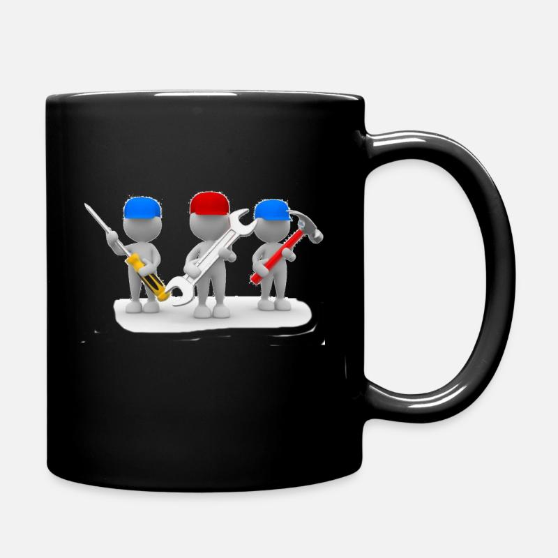 Werkzeuge - Tasse einfarbig - Schwarz