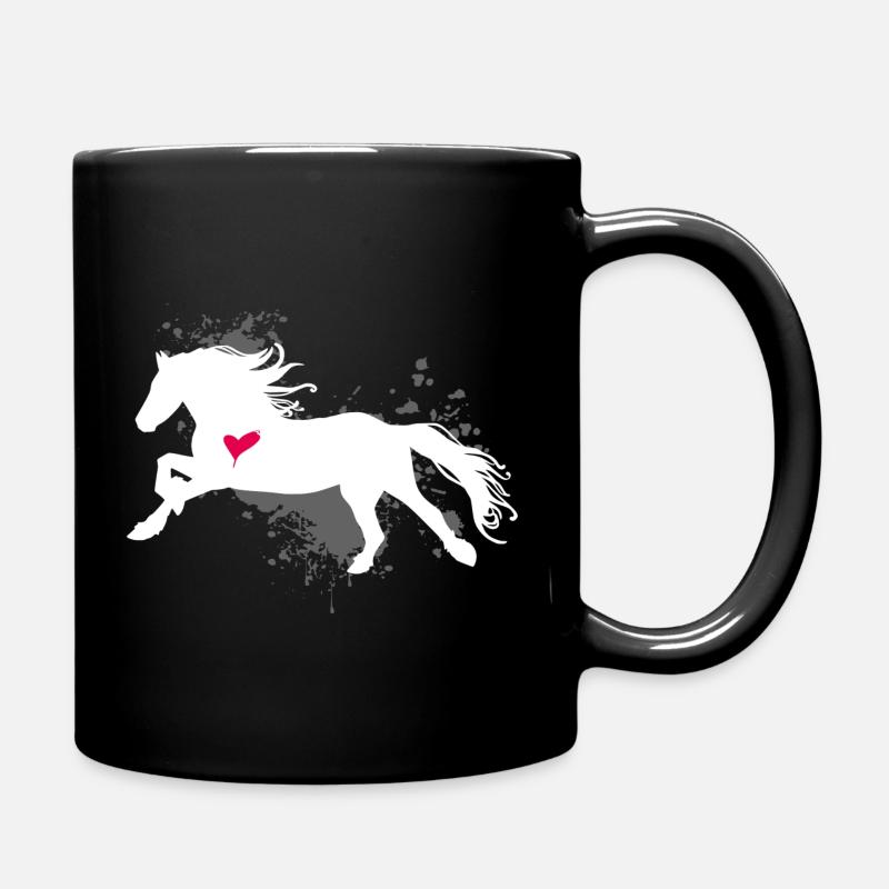 Reiten Freizeit Geschenk Rider - Tasse einfarbig - Schwarz