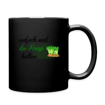 Kresse halten - Tasse einfarbig - Schwarz - Rechts