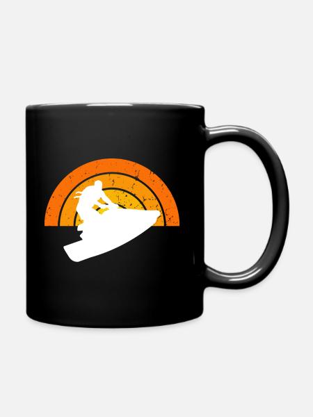 Jet ski - Tasse einfarbig - Schwarz