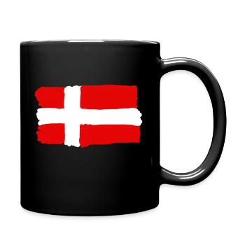 Danish flag - Full Colour Mug - black - Right