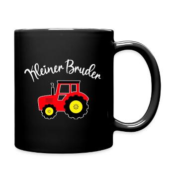 Kleiner und großer Bruder Traktor Brüder Bauernhof - Tasse einfarbig - Schwarz - Rechts