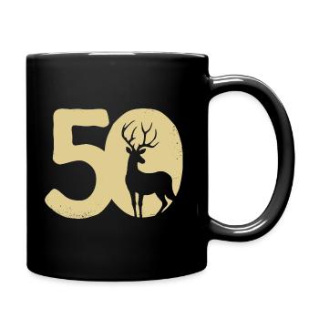 Hirsch Jagd Tracht 50 - Tasse einfarbig - Schwarz - Rechts