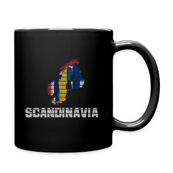 skandinavien reisen strick winter - Tasse einfarbig - Schwarz - Rechts