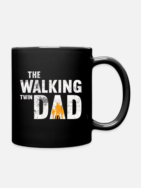 Vater von Zwillingen - The Walking Twin Dad Motiv - Tasse einfarbig - Schwarz