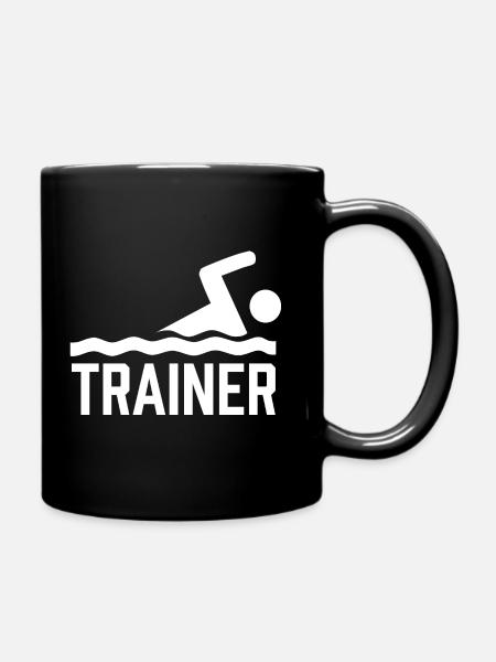 Schwimmtrainer Schwimmen Schwimmkurs Schwimmlehrer - Tasse einfarbig - Schwarz