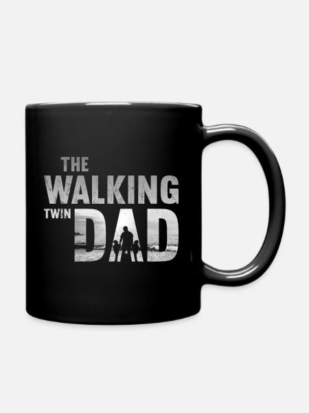 Père de jumeaux - Le motif du père jumeau qui marche - Mug uni - noir