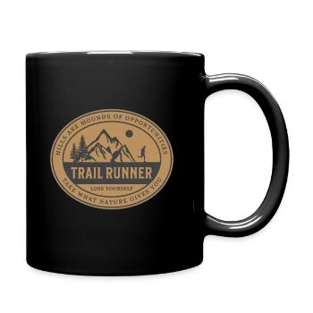 Trail Running Logo - Mug uni - noir - Droite