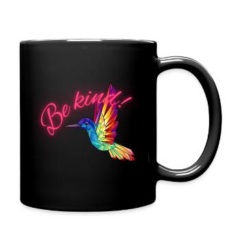 Sei freundlich! - Tasse einfarbig - Schwarz - Rechts