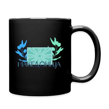 Macedonia Olive Branch Macedonian Flag - Full Colour Mug - black - Right