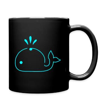 Dolphin Choice Bleu doux - Mug uni - noir - Droite