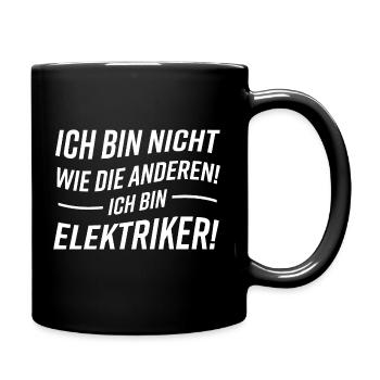 Elektriker Spruch Elektroniker - Tasse einfarbig - Schwarz - Rechts